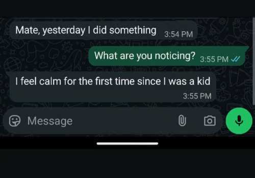 Client message from Marcus T. about their progress